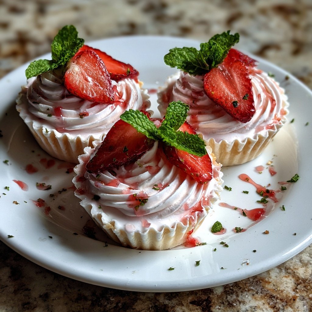 Fresh Strawberry Cream Cups