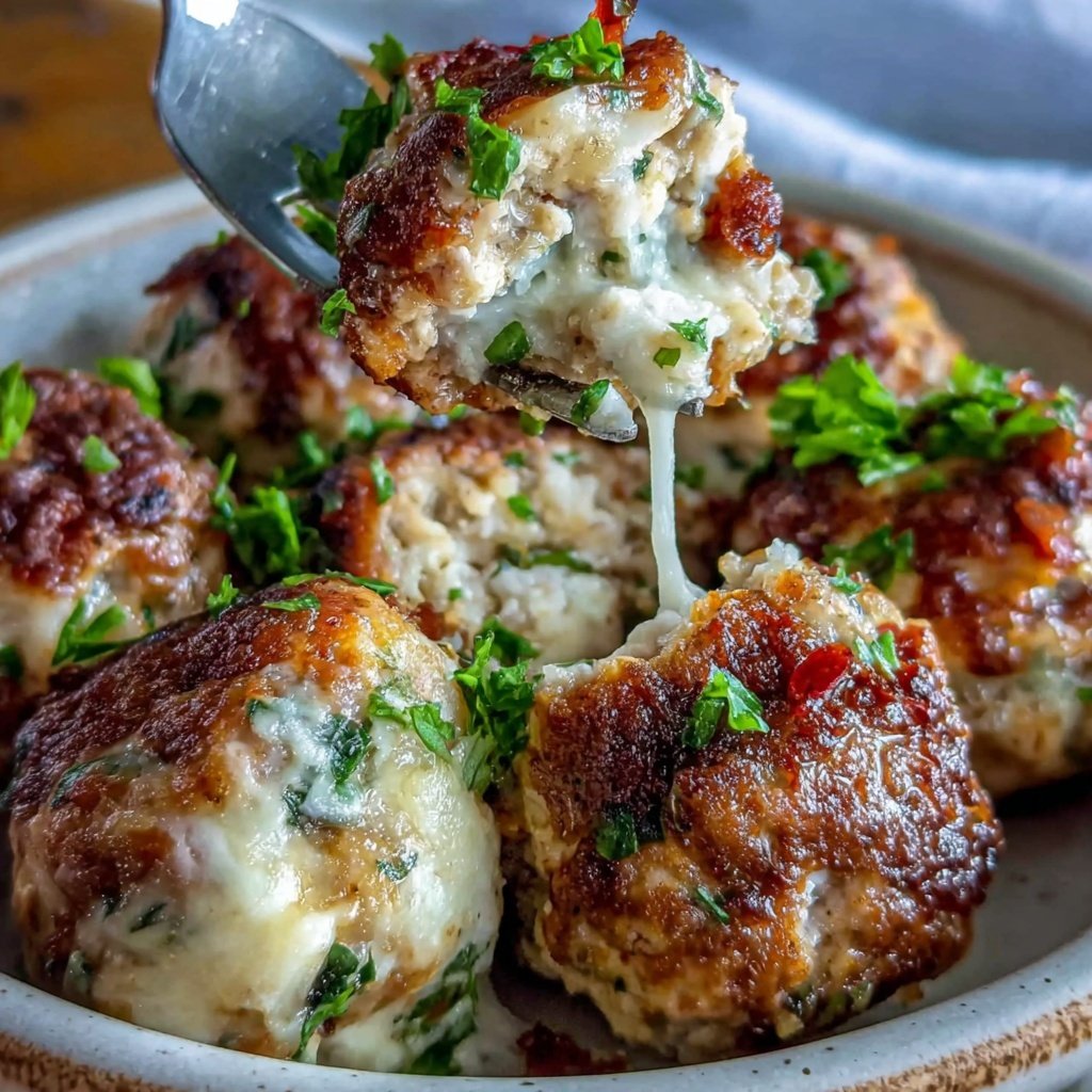 Ground Chicken Parmesan Meatballs