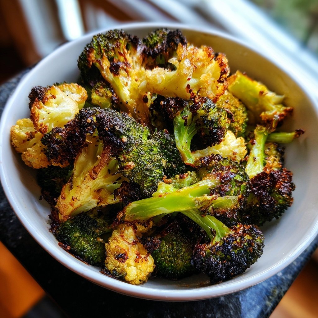 Roasted Broccoli And Cauliflower