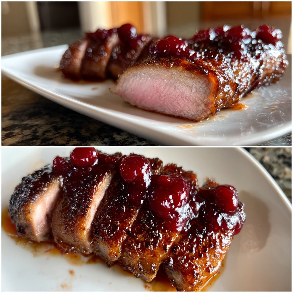 Duck Breast with Cherry Sauce