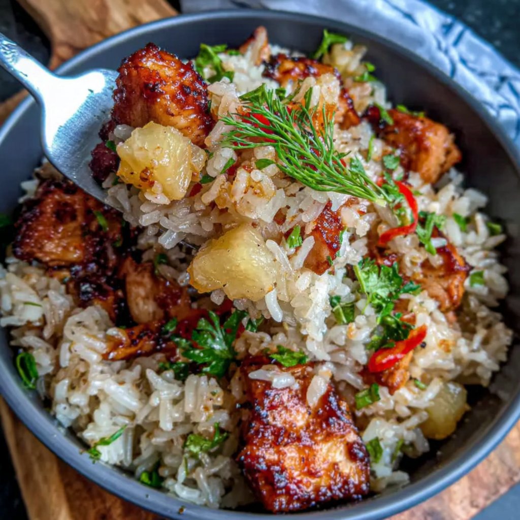 Pineapple Chicken Rice Meal Prep