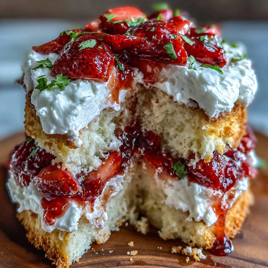 Classic Strawberry Shortcake With Fresh Cream