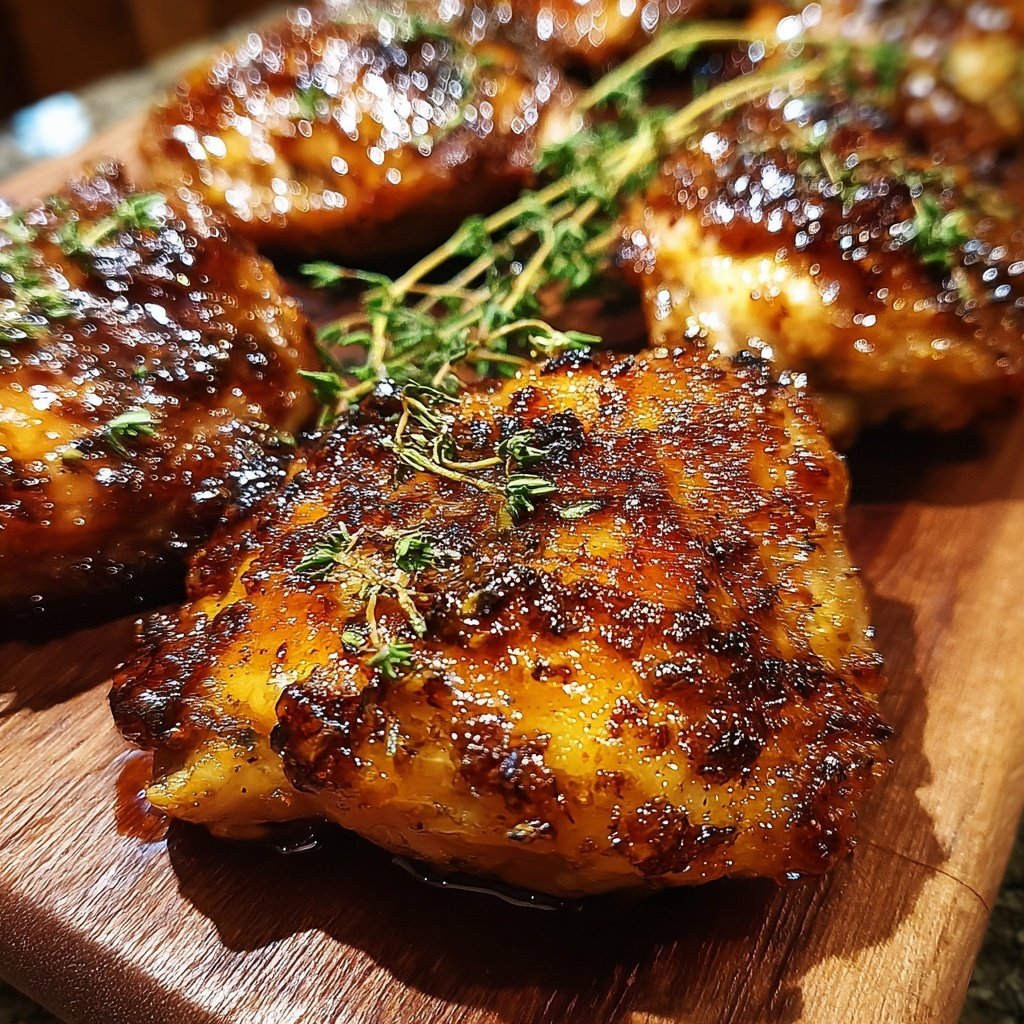 Chicken with Honey Thyme Glaze